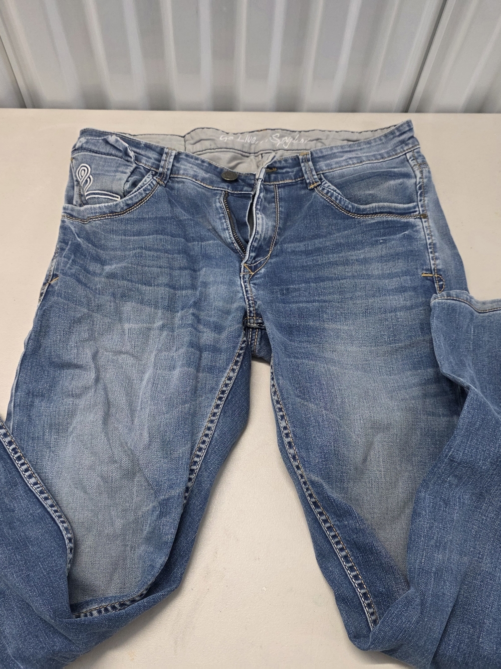 Spykar Jeans 34x32 Blue Skinny Light Wash Men's Size 34x32
